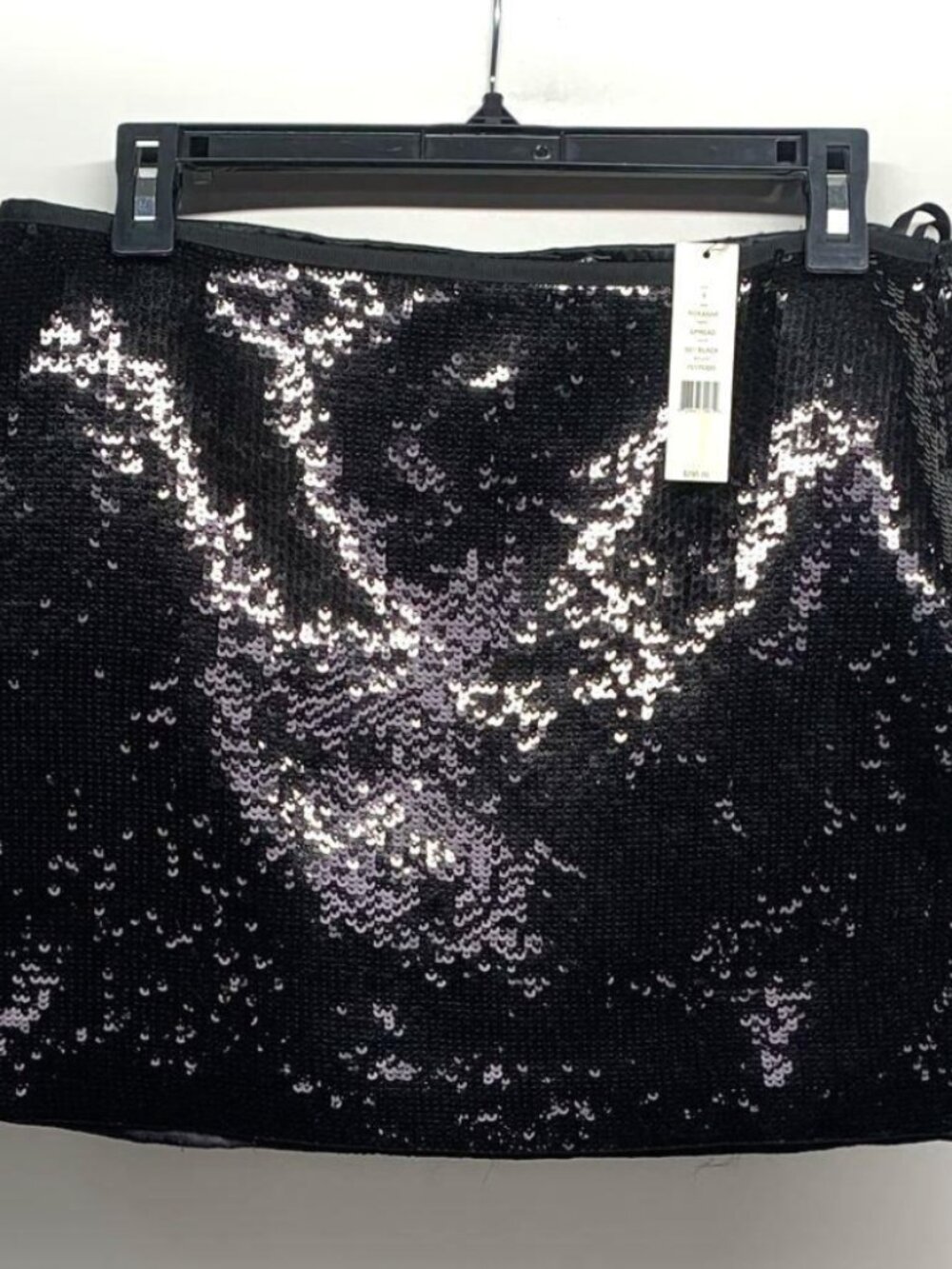 Theory Roxanne Black Sequin Party Mini Skirt Size 8 NWT